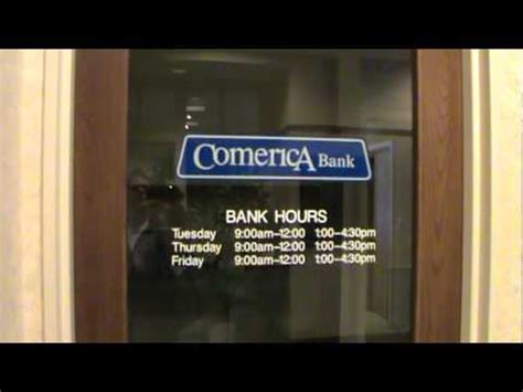 Comerica bank hours - Comerica Bank. MC7612. Treasury Management Relationship Services. P.O.Box 75000. Detroit, MI 48275-7612. Texas Market. Comerica Bank. MC6551. Treasury ...